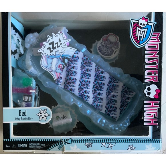 Monster High Doll Abbey Bominable BED of ICE Dead Tired Add-On Furniture PlaySet - Picture 2 of 6